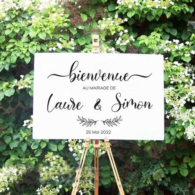 Sticker personnalisé pour panneau de bienvenue