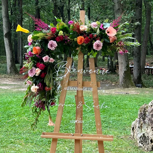 Location de panneau de bienvenue transparent pour mariage & événements
