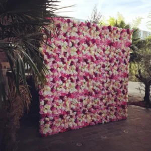 Mur florale rose