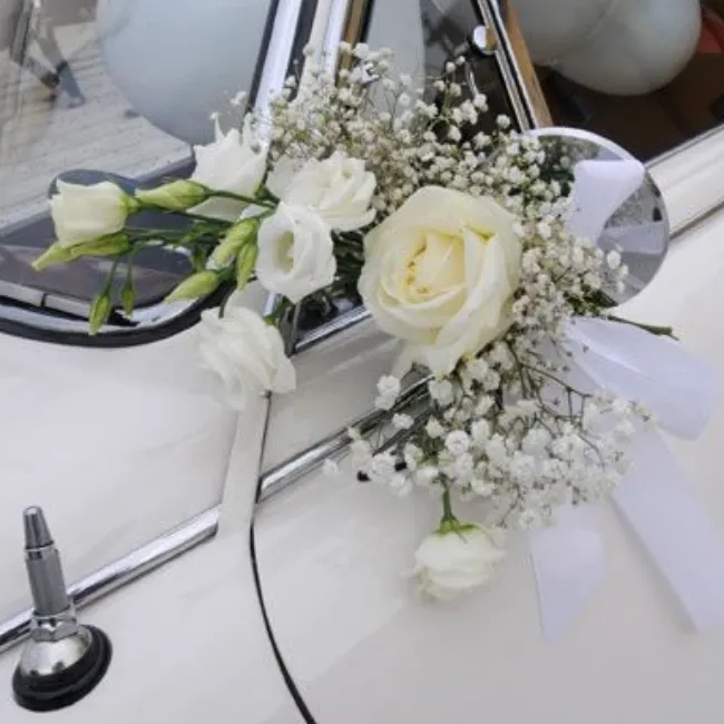 Bouquet de rétroviseur mariage