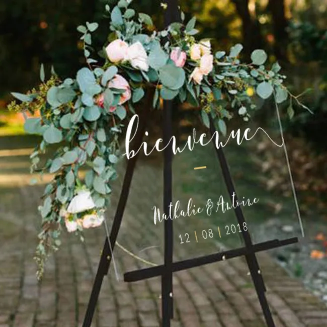 Panneau transparent pour panneau de bienvenue