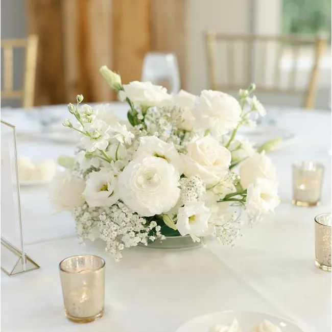 Photophore doré pour centre de table mariage