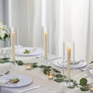 Bougeoir tube en verre