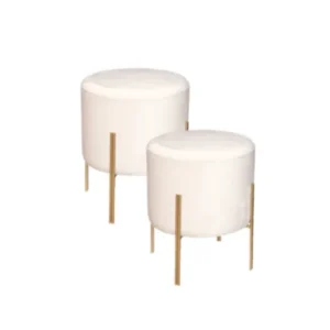 Lot de 2 poufs