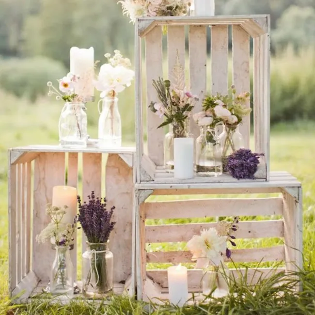 Location de cagette en bois pour mariage
