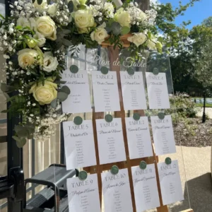 Plan de table cristal