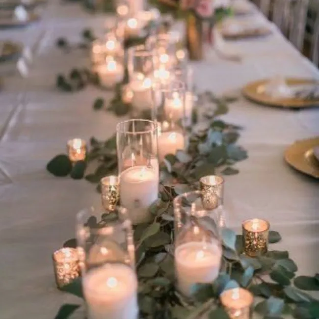 Vase cylindrique pour centre de table mariage