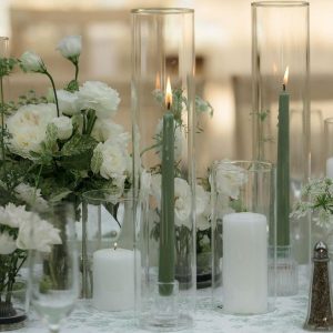Bougeoir tube en verre