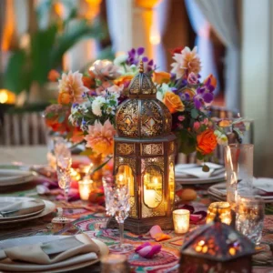 Lanterne orientale dorée