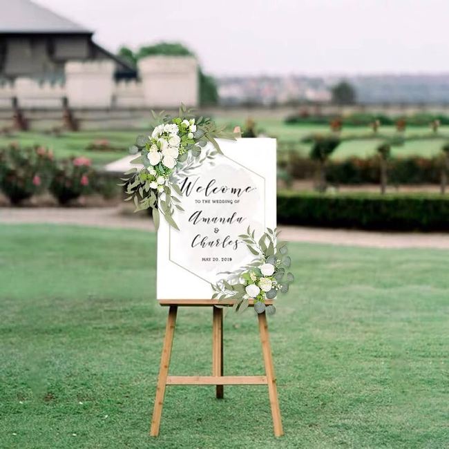 FLEURS ARTIFICIELLE PANNEAU BIENVENUE