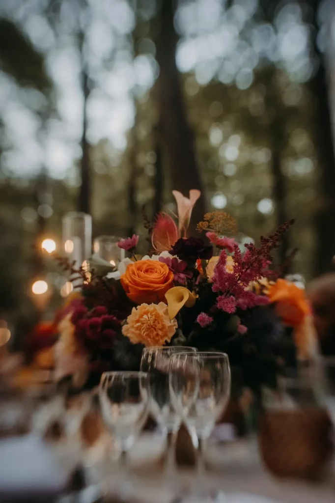 Bouquet centre de table domaine de la roche couloir
