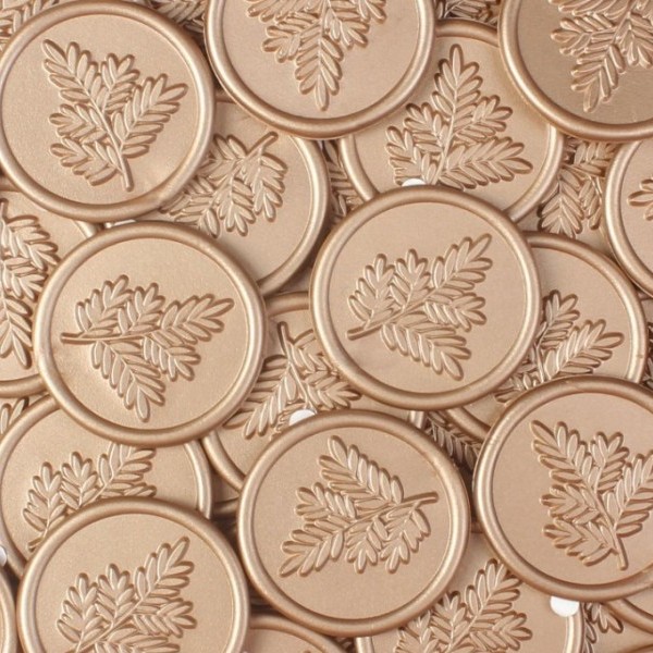 Cachet de cire doré mariage plan de table